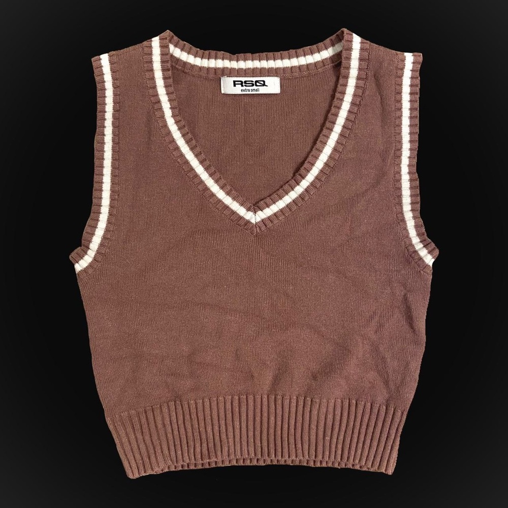 RSQ Brown Sweater Vest